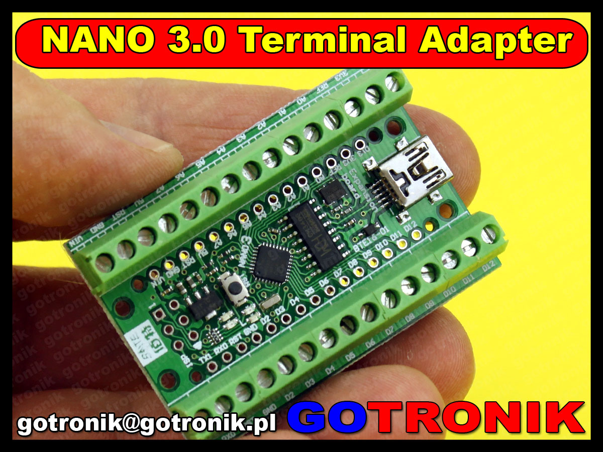Arduino nano 3.0 atmega328p 16mhz usb terminal block adapter