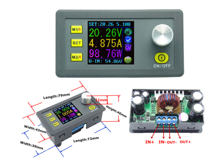 DP50V5A RD moduł regulatora napięcia, prądu, mocy, zasilacz