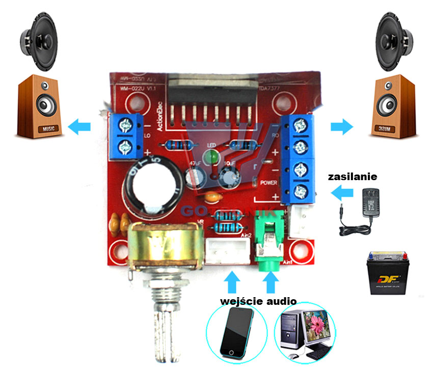 TDA7297 wzmacniacz mocy audio akustyczne KIT DIY BTE-225