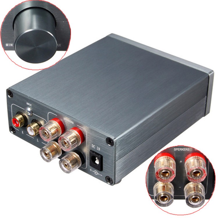 oTPA3116 wzmacniacz mocy audio 2x50W klasa D obudowa aluminiowa stereo BTE-404