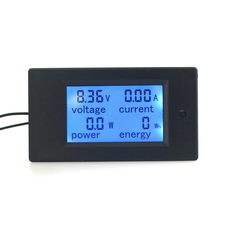 panelowy miernik napięcia 100V stałego DC prądu 100A energii elektrycznej licznik mocy W kWh wyświetlacz LCD cyfrowy BTE-418