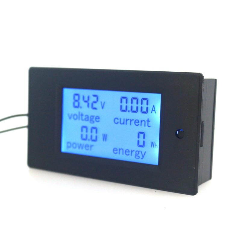 panelowy miernik napięcia 100V stałego DC prądu 100A energii elektrycznej licznik mocy W kWh wyświetlacz LCD cyfrowy BTE-418