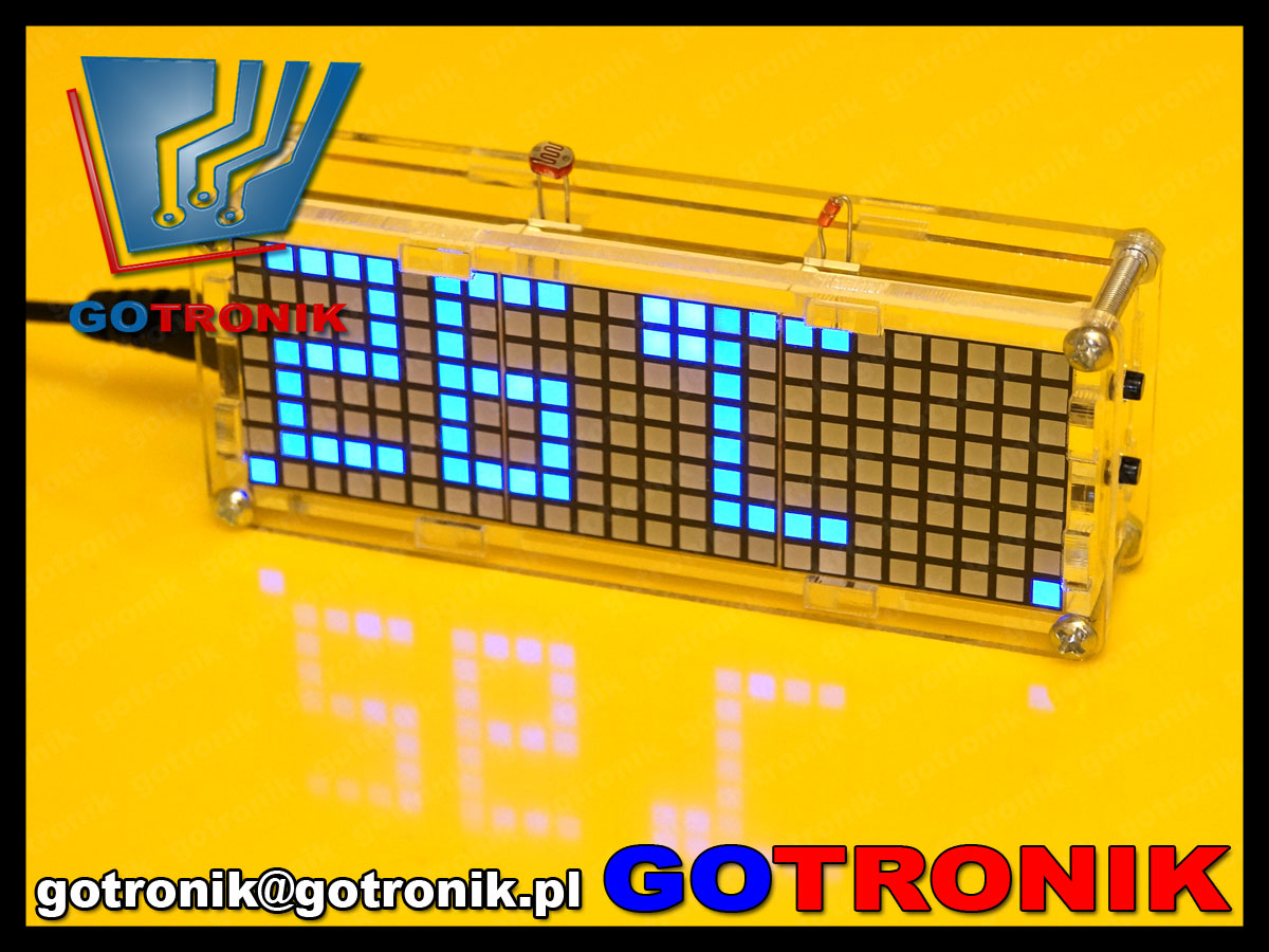 BTE-434 Zegar elektroniczny matrix LED z termometrem