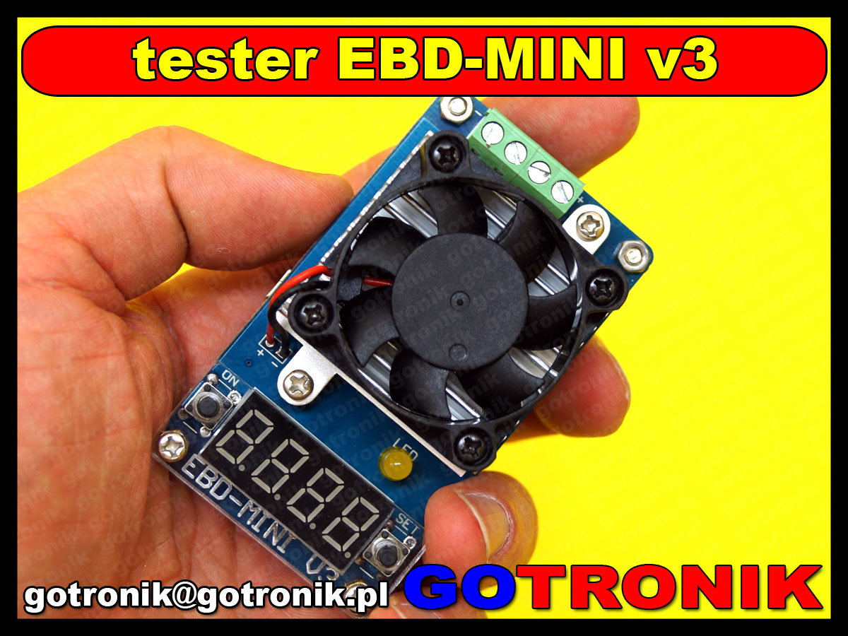 BTE-436 EBD Mini V3 EBD-M03 tester akumulatorów ogniw elektroniczne obciążenie BTE436