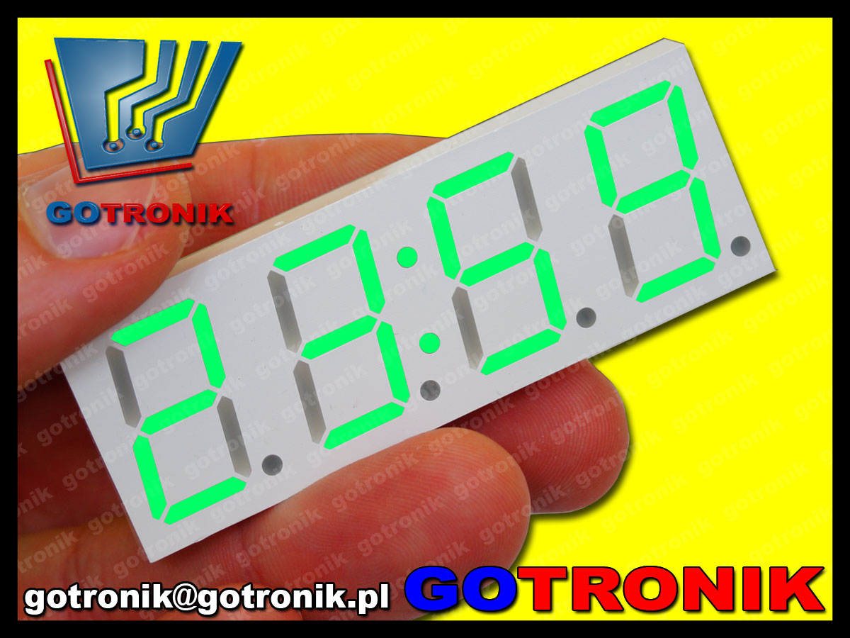 BTE-479 zegarek elektroniczny LED zielony DS3231 RTC