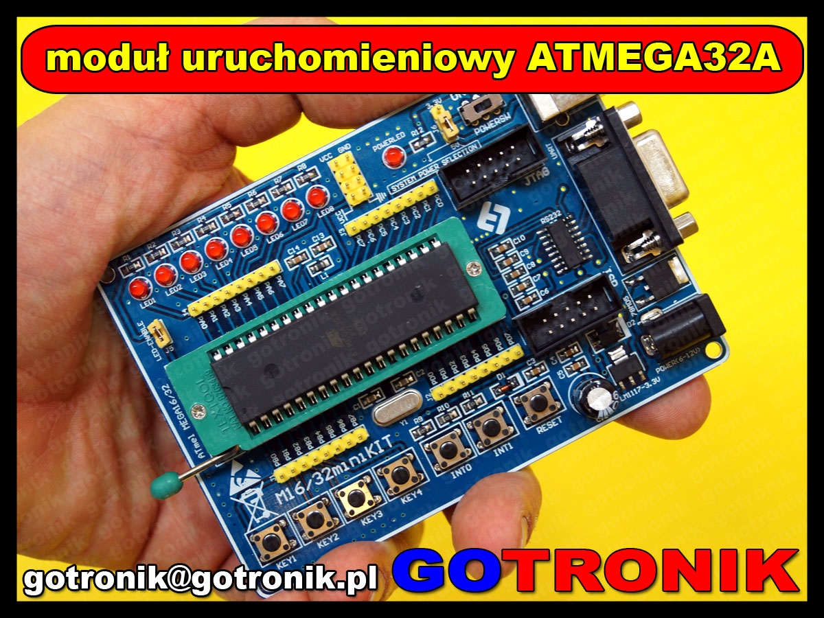 BTE-496 moduł startowy uruchomieniowy naukowy AVR atmega32a ATmega16, ATmega32, ATmega64, ATmega164, ATmega324, ATmega644, ATmega1284 BTE496