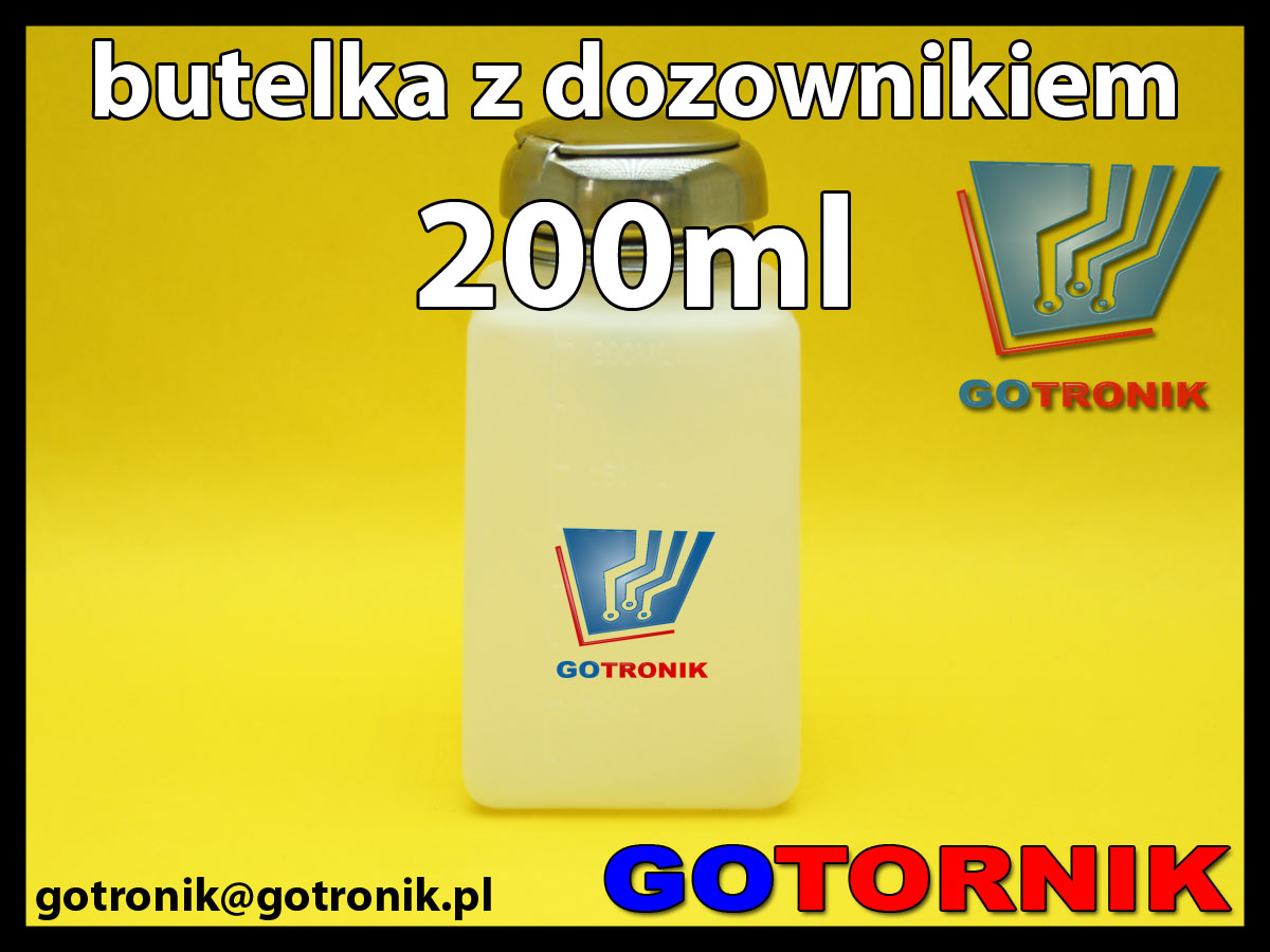 Butelka z dozownikiem 200ml do izopropanolu, akloholu