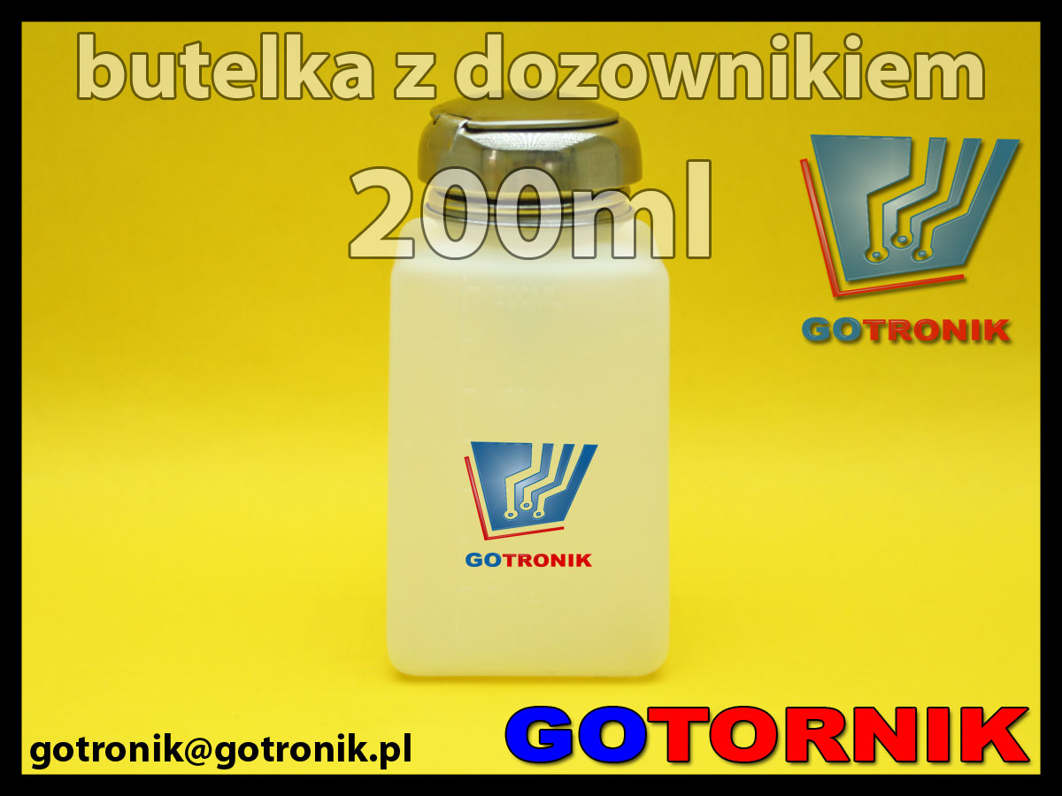 Butelka z dozownikiem 200ml do izopropanolu, akloholu