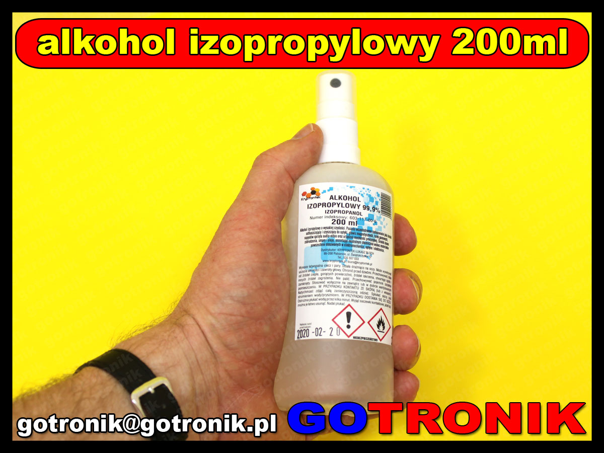 Alkohol izopropylowy 99,9% 200ml atomizer CHEM-017