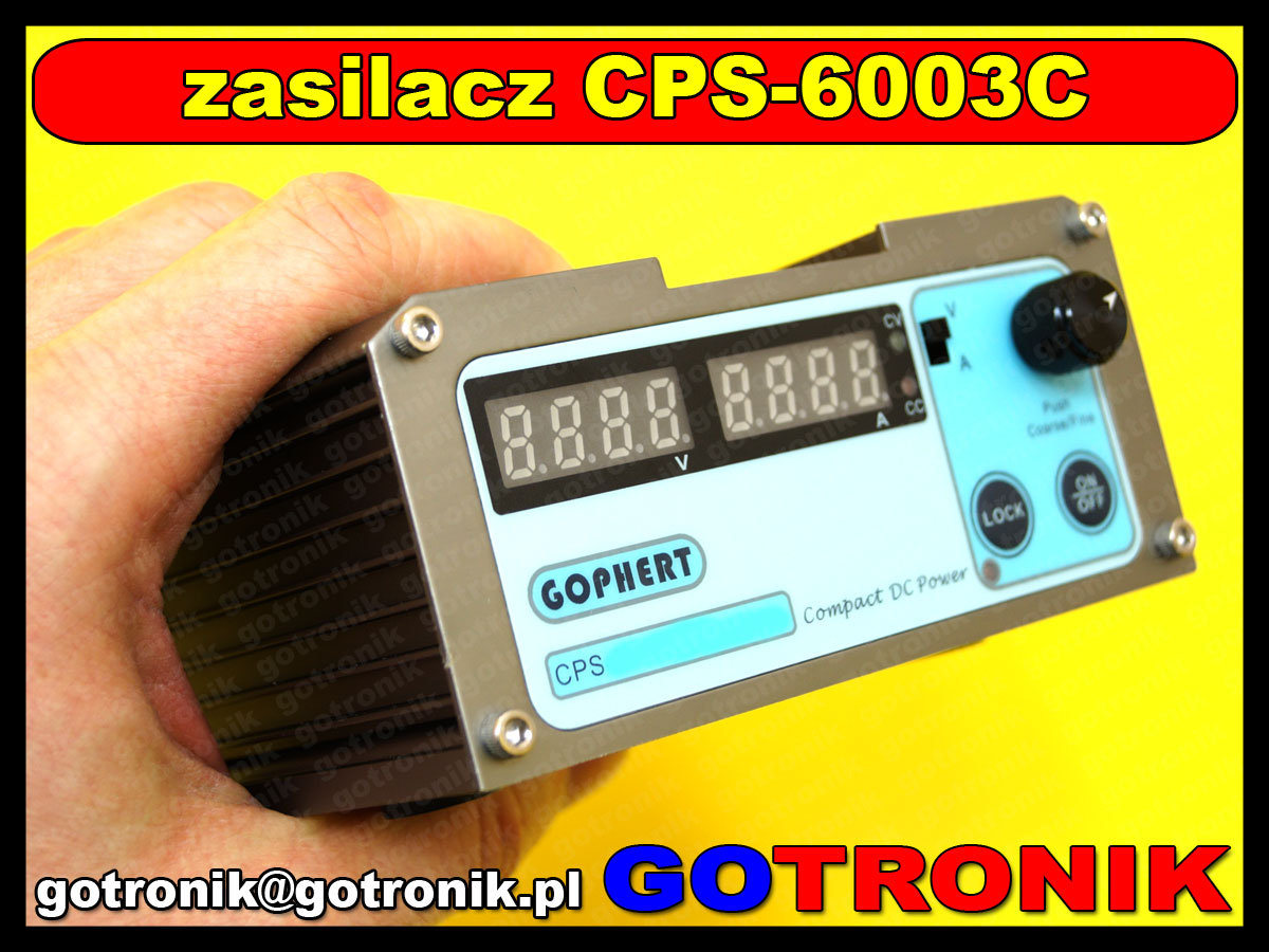 CPS-6003C zasilacz warsztatowy regulowany DC impulsowy 0-60V 0-3A CPS6003 GOPHERT