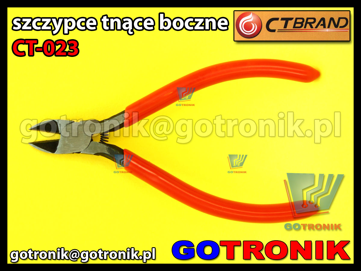 precyzyjne obcinaczki obcinarki do elektroniki CT-023 produkcji CTBrand szczypce boczne tnące izolowane