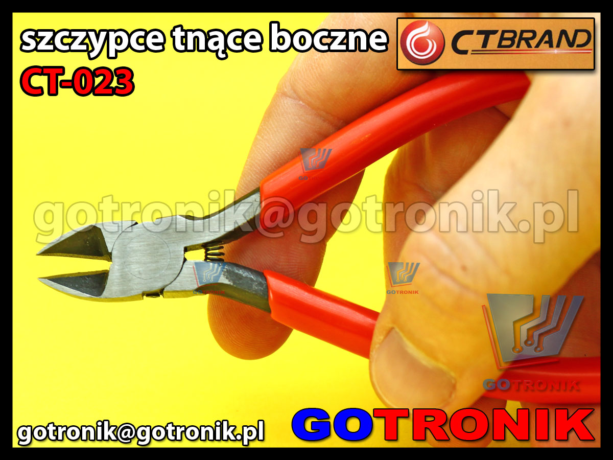 precyzyjne obcinaczki obcinarki do elektroniki CT-023 produkcji CTBrand szczypce boczne tnące izolowane