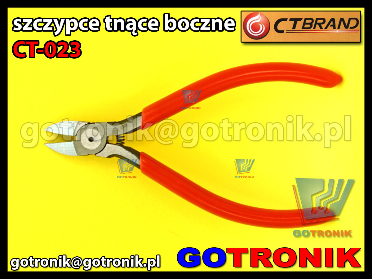 precyzyjne obcinaczki obcinarki do elektroniki CT-023 produkcji CTBrand szczypce boczne tnące izolowane