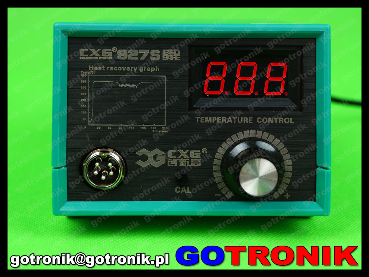 stacja lutownicza 927S CXG 60W do lutowania z ceramiczną grzałką 450°C regulacją temperatury ESD wymienne groty cyfrowa