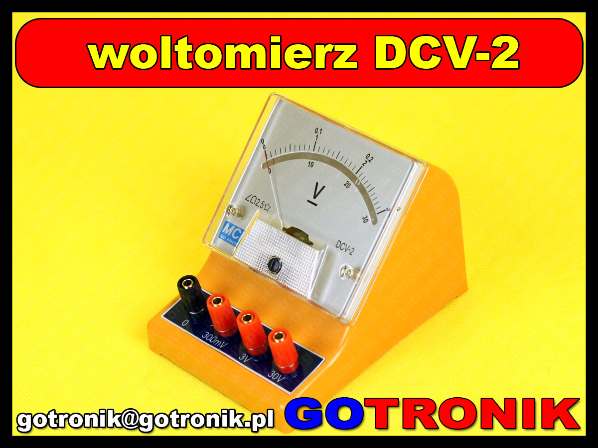 DCV-2 woltomierz analogowy do pomiaru napięcia stałego DC 0 - 30V MCP