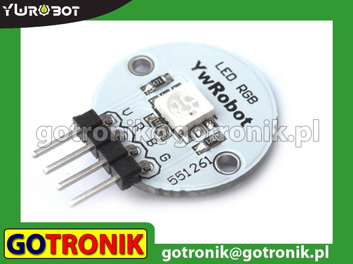 Moduł z diodą LED RGB SMD5050 okrągła płytka drukowana fi 22mm