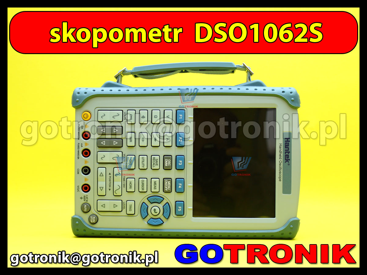oscyloskop przenośny skopometr Hantek DSO1062S izolowane kanały 2x60MHz 1GSa/s