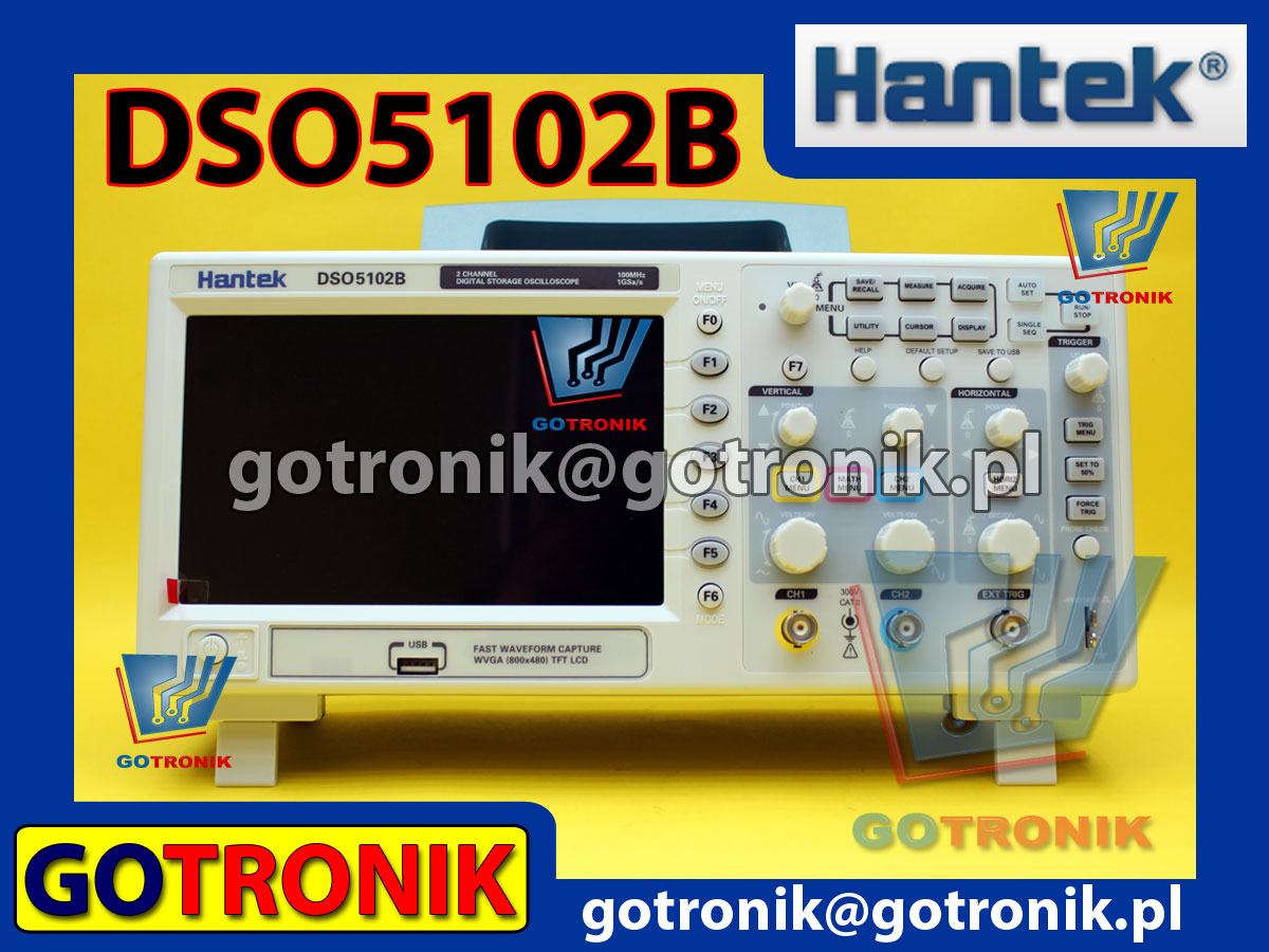 Oscyloskop cyfrowy DSO5102B Hantek 100MHz 