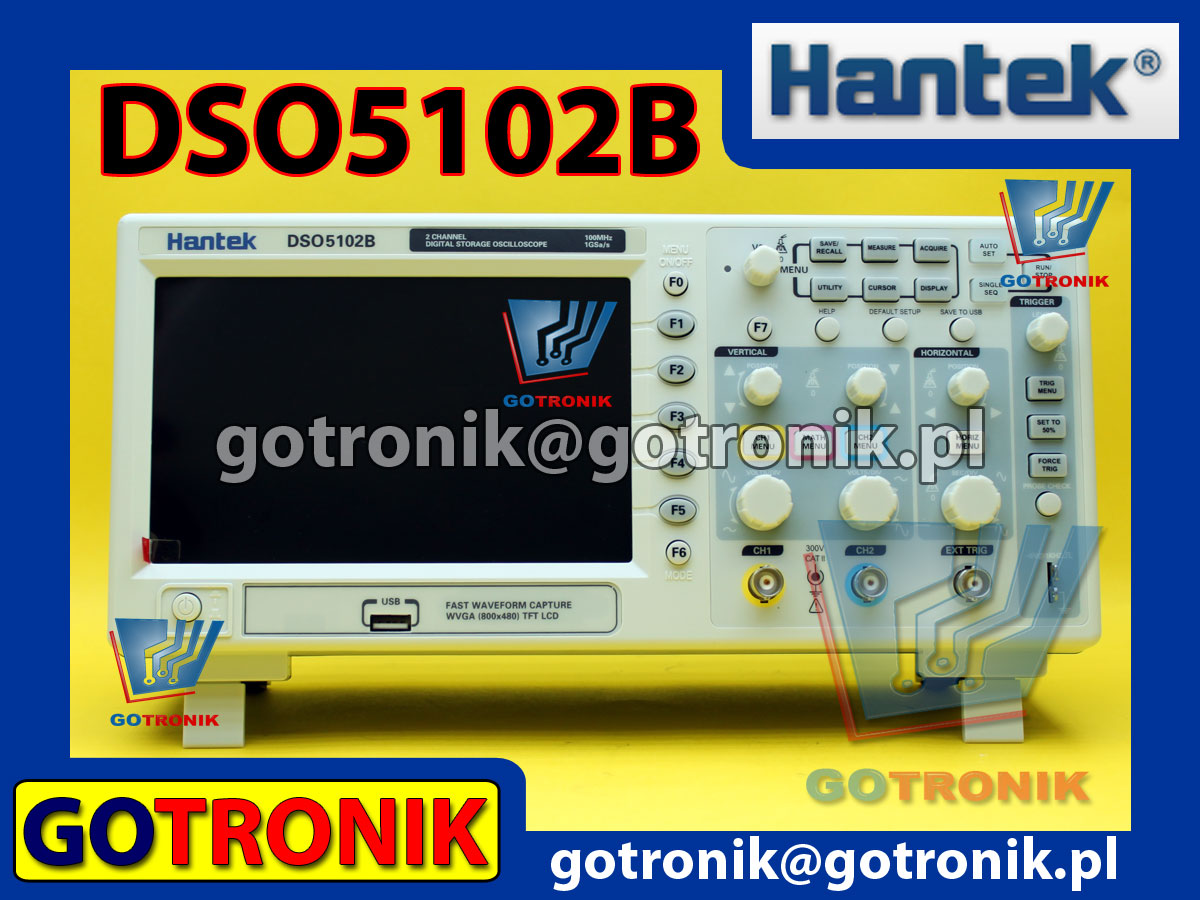 Oscyloskop cyfrowy DSO5102B Hantek 100MHz 