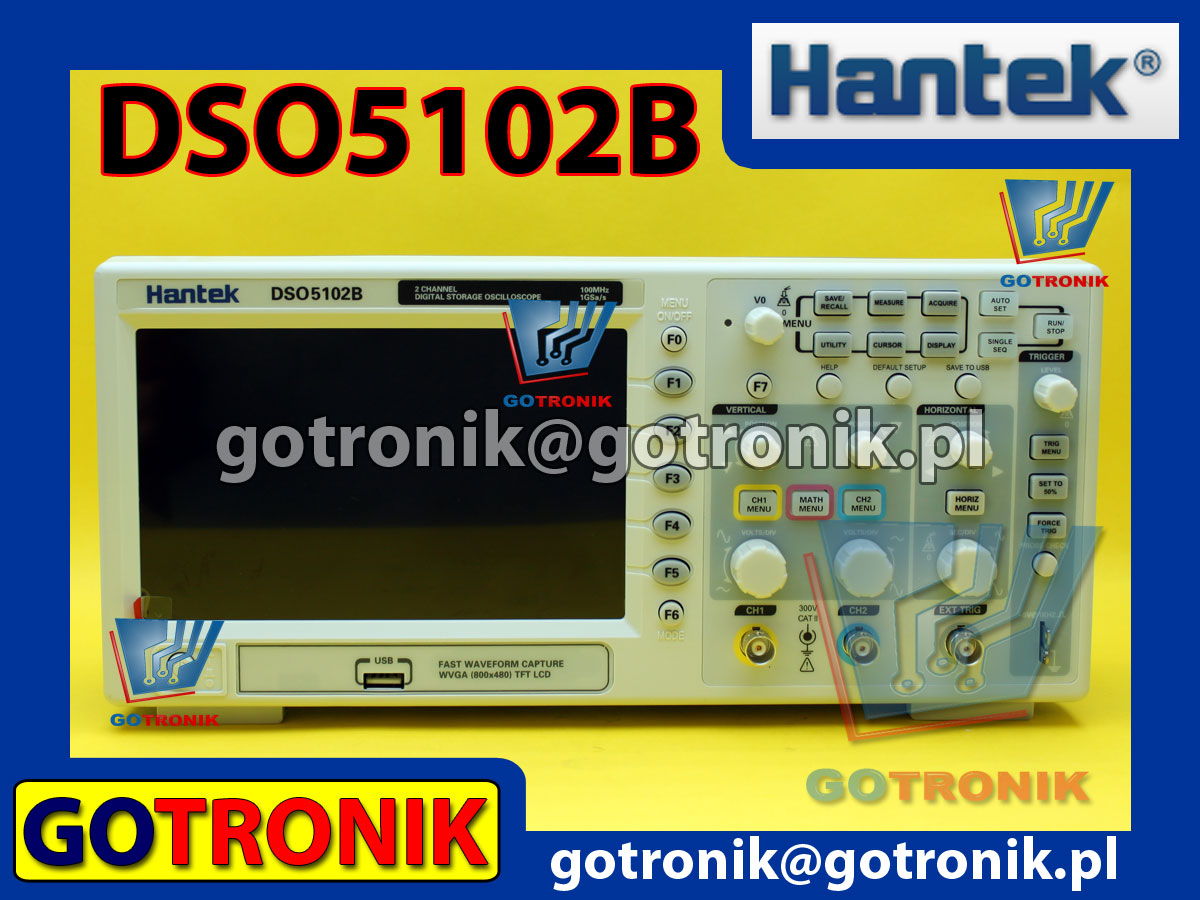 Oscyloskop cyfrowy DSO5102B Hantek 100MHz 