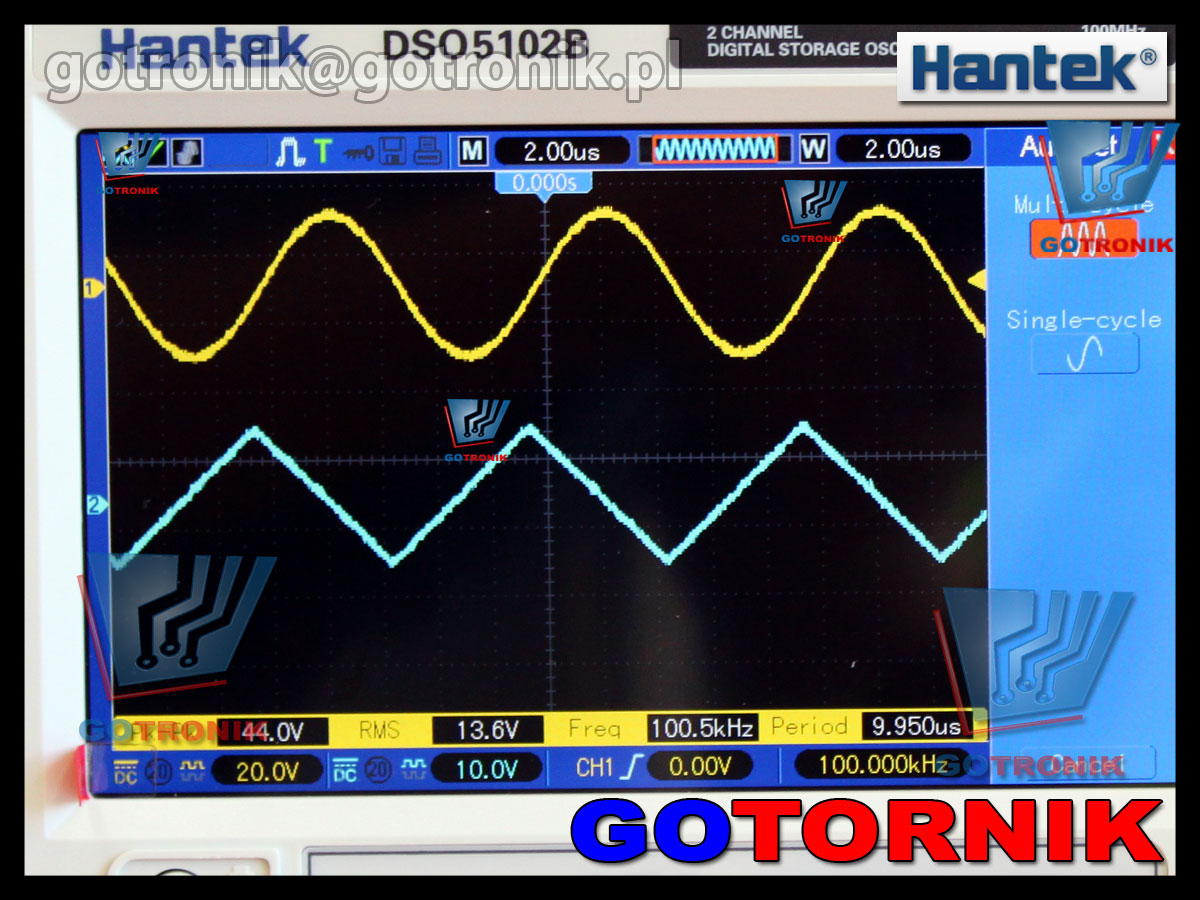 Oscyloskop cyfrowy DSO5102B Hantek 100MHz 