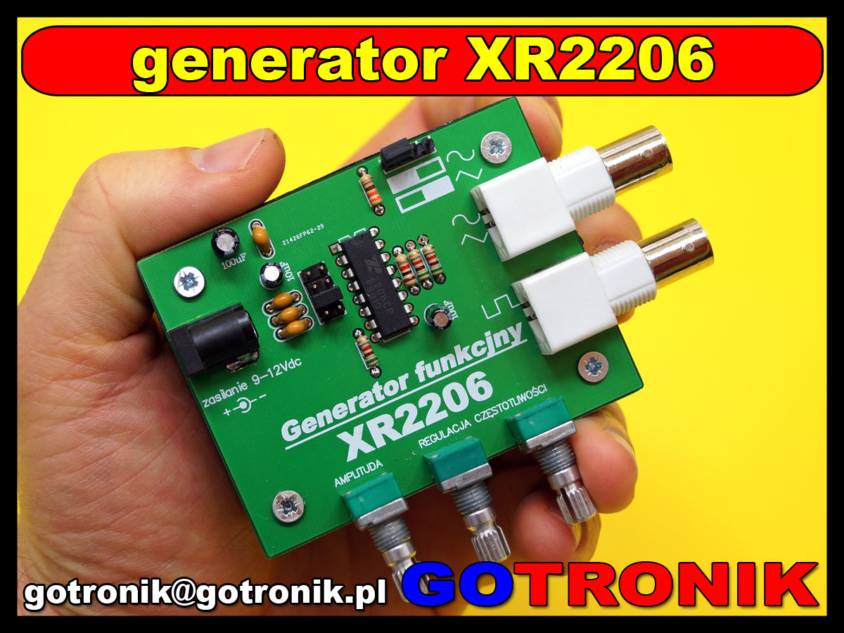 ELEK-056 XR2206 XR-2206 generator funkcyjny przebiegów sin monolithic function generator BNC ELEK056