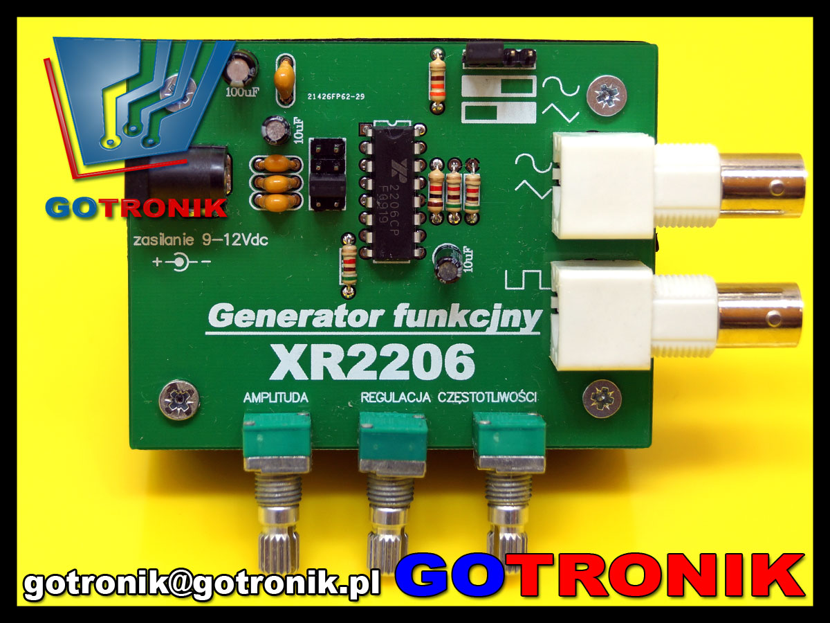ELEK-056 XR2206 XR-2206 generator funkcyjny przebiegów sin monolithic function generator BNC ELEK056