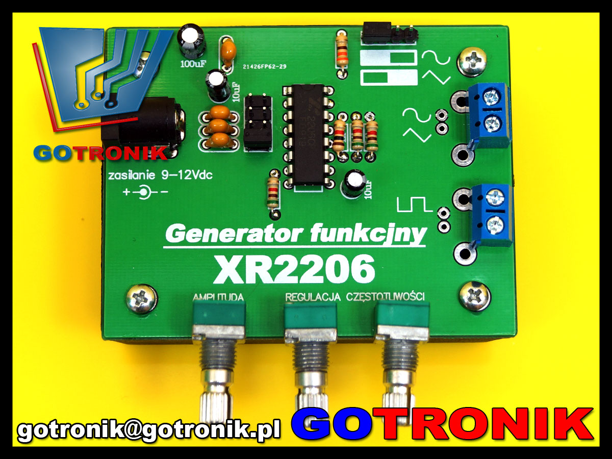 ELEK-057 XR2206 XR-2206 generator funkcyjny przebiegów sin monolithic function generator ELEK057