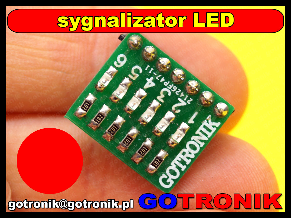 sygnalizator stanu portu mikroprocesora LED