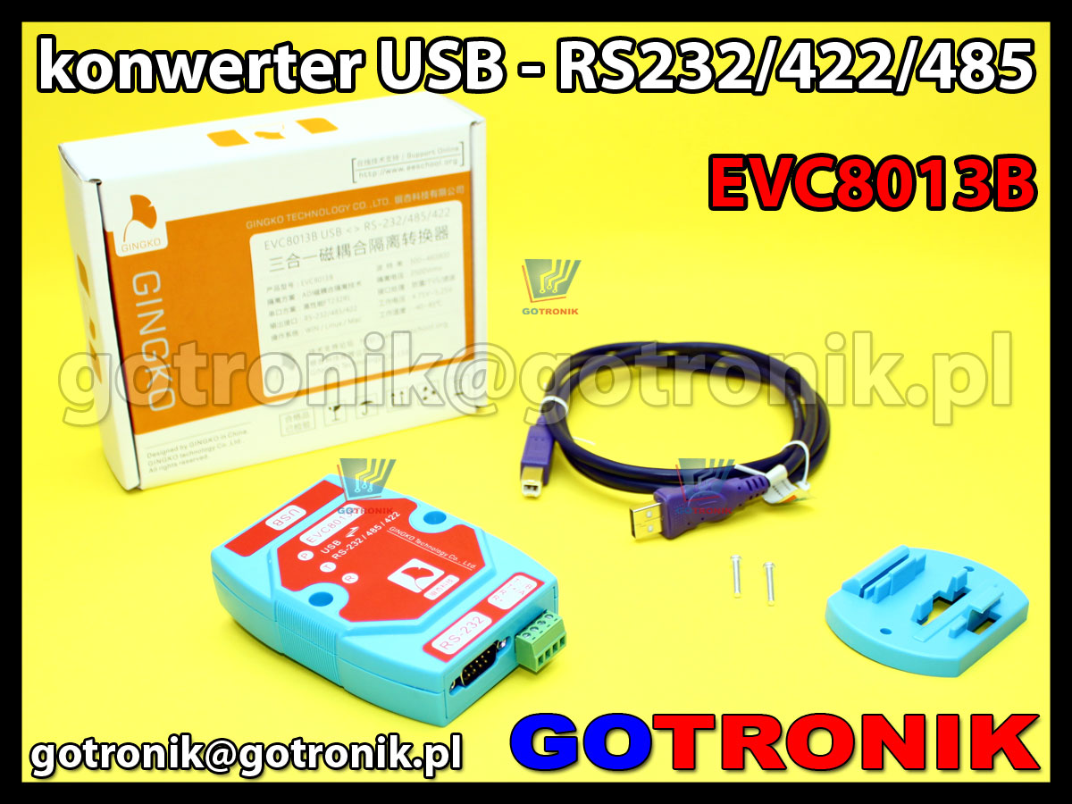 EVC8013B- konwerter z USB na RS485/RS422/RS232 z izolacją