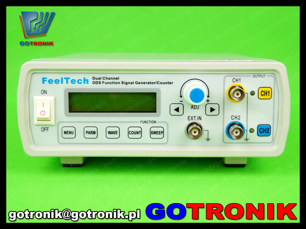 FY2210S Feeltech FY2200S generator funkcyjny arbitralny stołowy laboratoryjny DDS dwukanałowy 10MHz, miernik częstotliwości