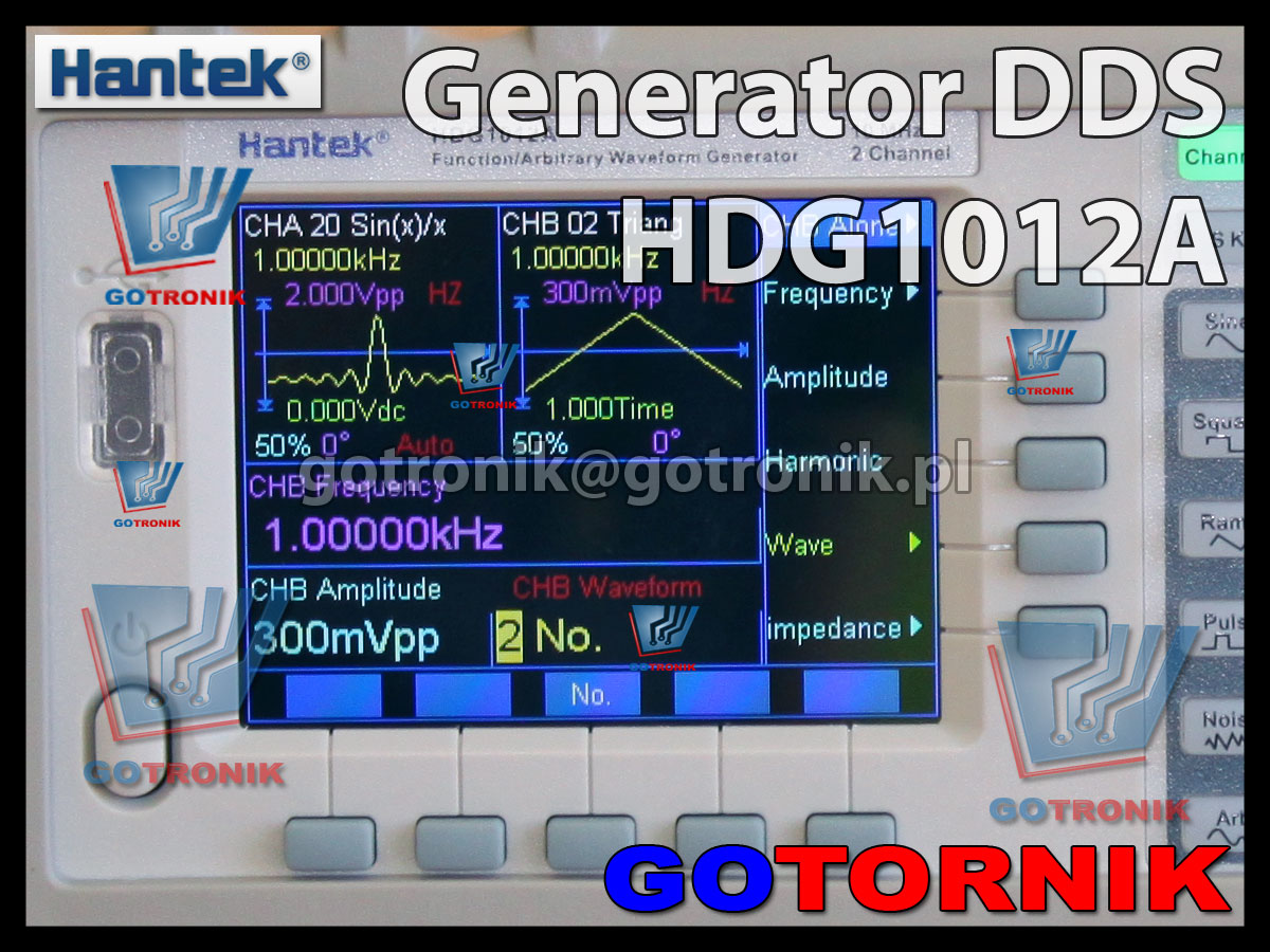 Generator funkcyjny arbitralny DDS HDG1012A Hantek