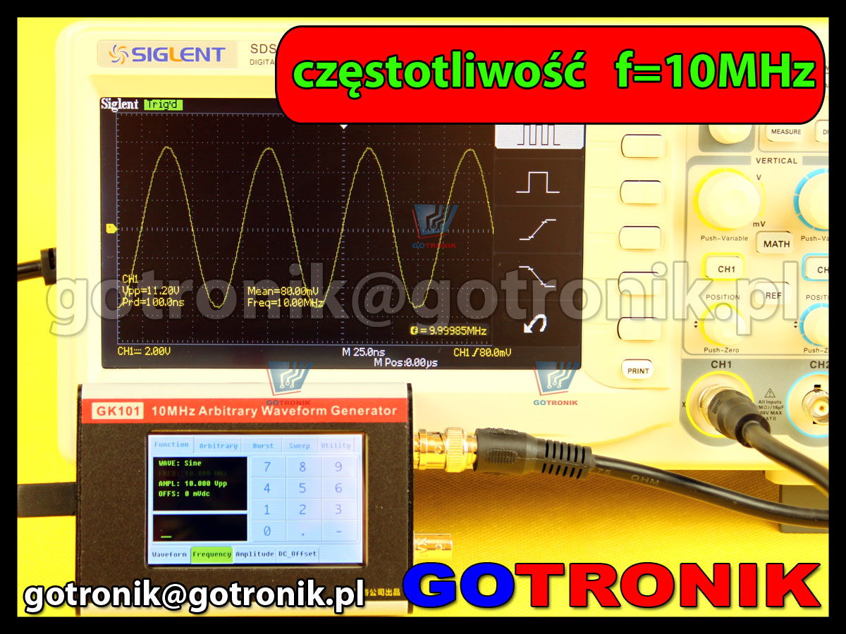 Generator GK101 gingko funkcyjny DDS 10MHz