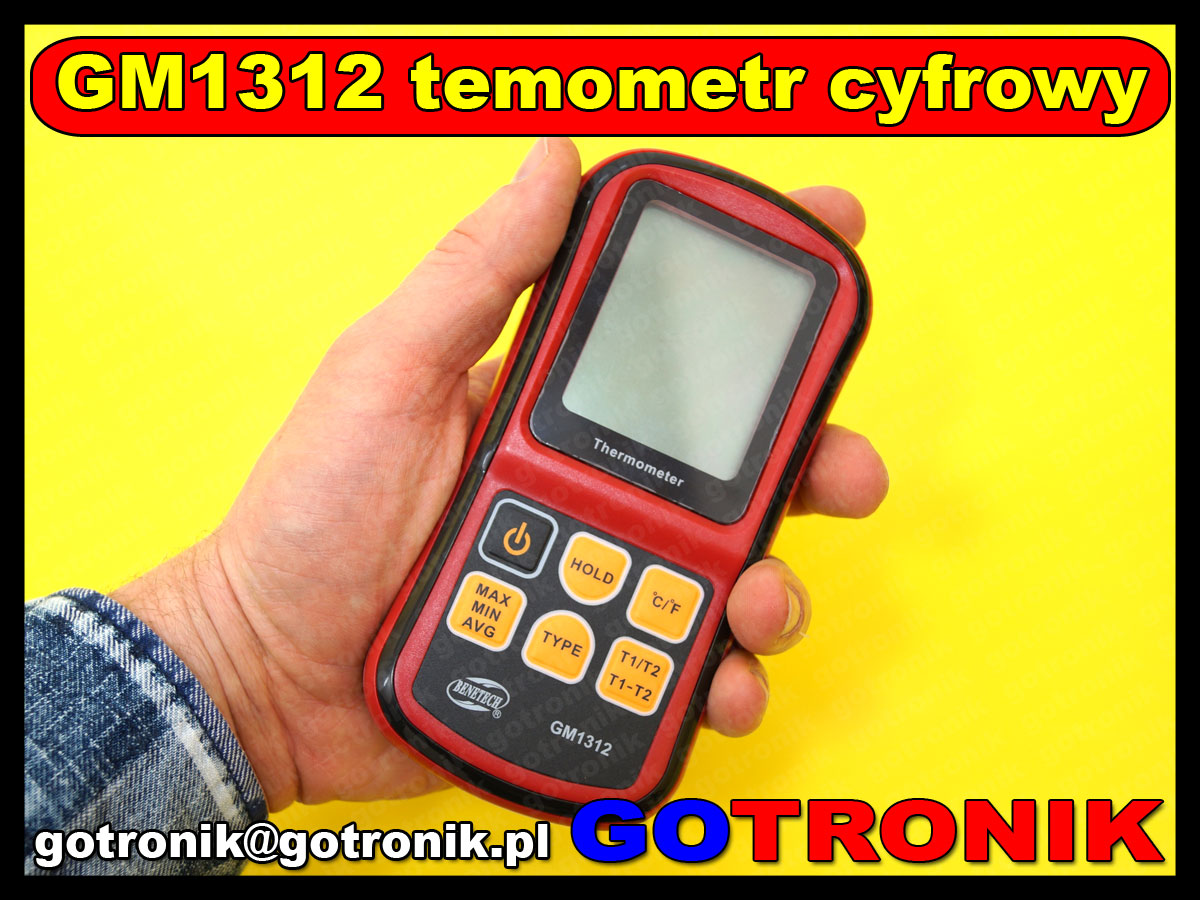 Termometr cyfrowy GM1312 Benetech termopara J K T E N R