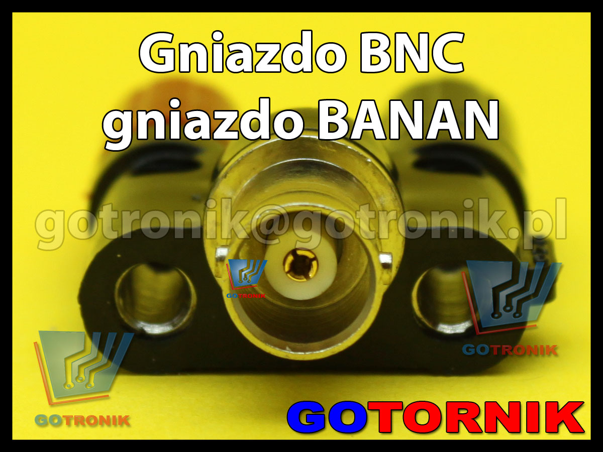 gniazdo BNC na 2x gniazdo banan