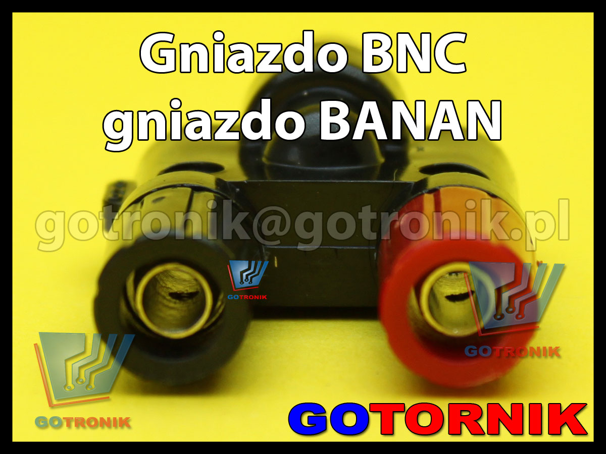 gniazdo BNC na 2x gniazdo banan