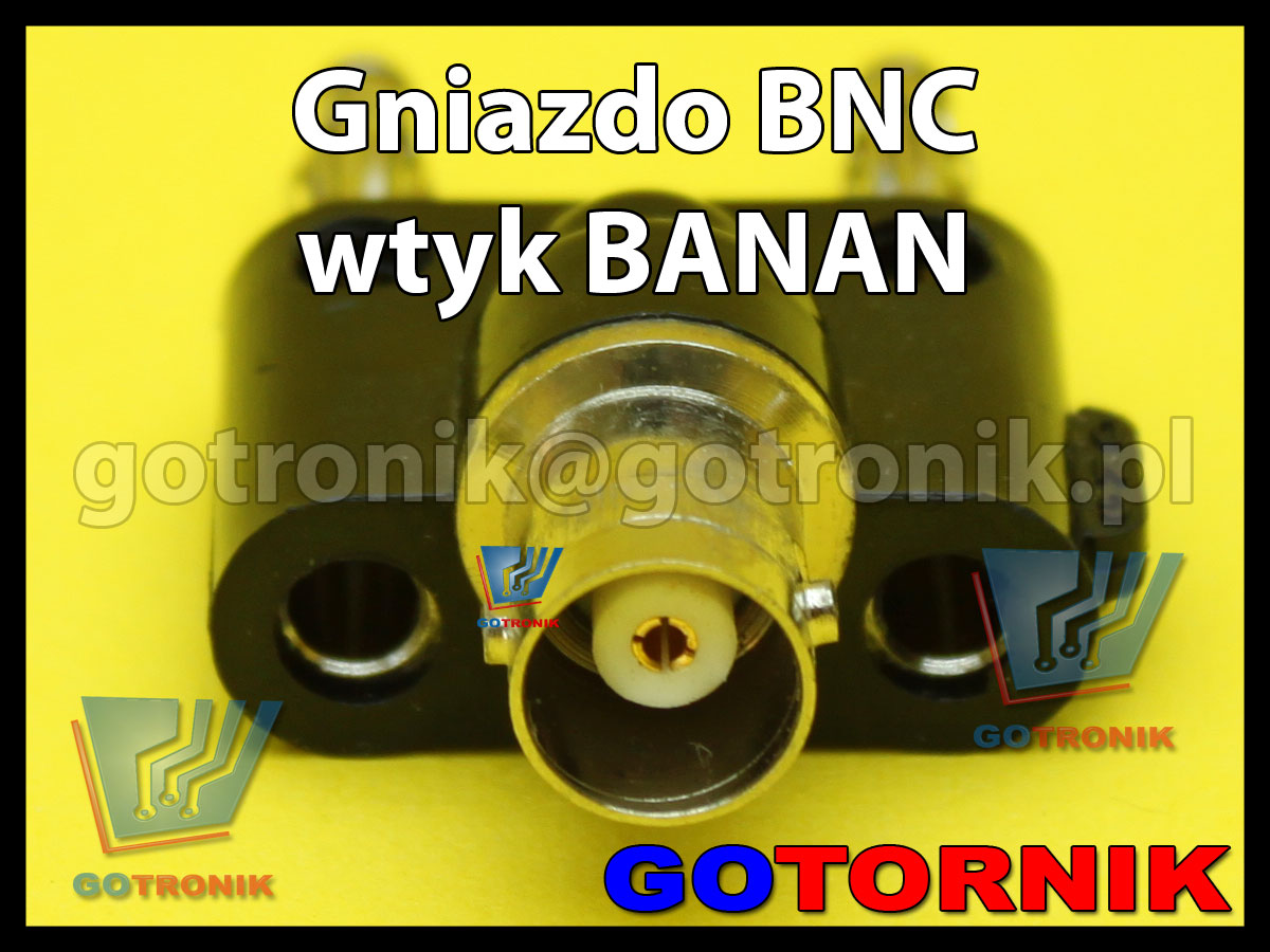 Gniazdo BNC na 2x wtyk banan