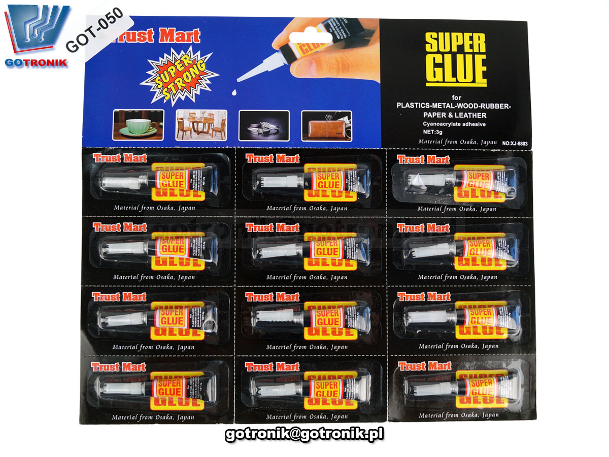 Super Glue klej uniwersalny 3g - 12 sztuk GOT-051