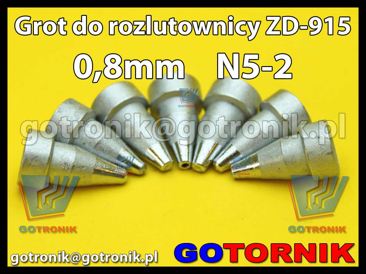 Grot dysza N5-2 0,8mm do rozlutownicy ZD917 ZD915 ZD ZhongDi