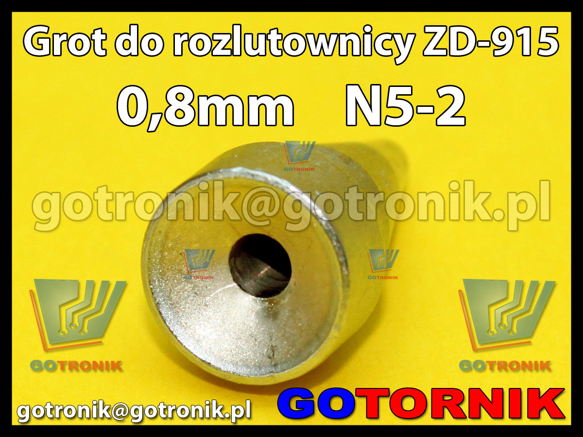 Grot dysza N5-2 0,8mm do rozlutownicy ZD917 ZD915 ZD ZhongDi