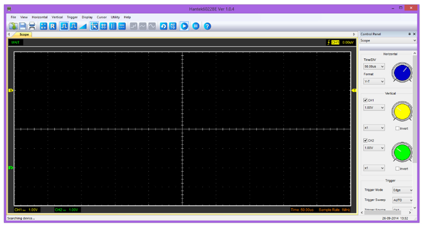 Oscyloskop cyfrowy Hantek6082BE USB PC 2 x 80MHz 250MSa/s przystawka oscyloskopowa