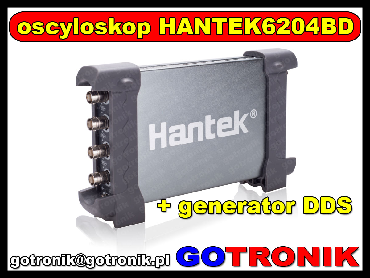 Hantek6204BD oscyloskop cyfrowy USB czterokanałowy 4x200MHz DSO generator DDS