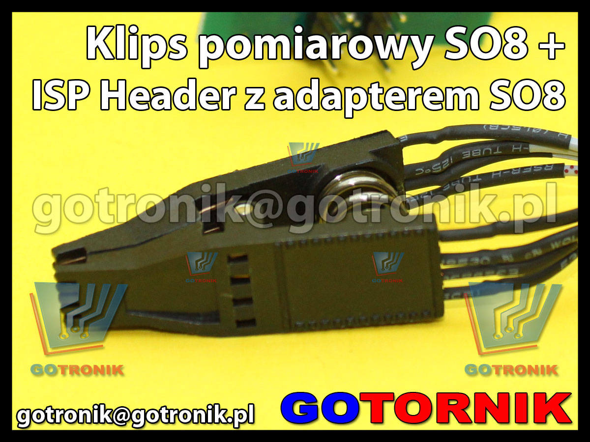 Klips SO8/SOIC8 do programowania w układzie + ISP Header