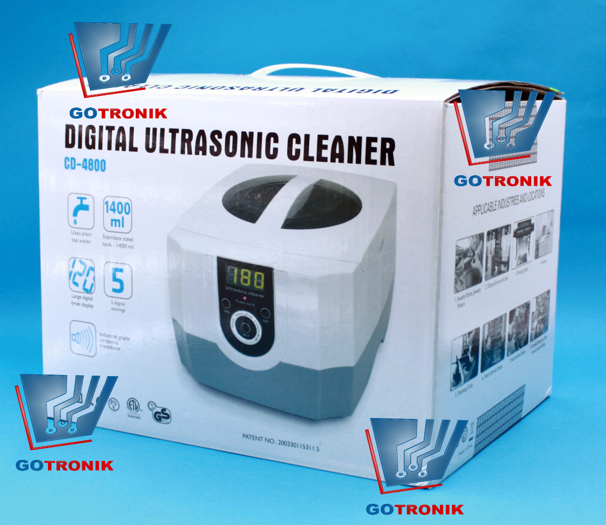 Myjka ultradźwiękowa 1400ml model: CD-4800