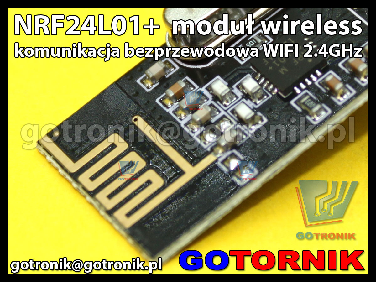 nRF24L01+ moduł wireless do komunikacji bezprzewodowej 2.4GHz WiFi
