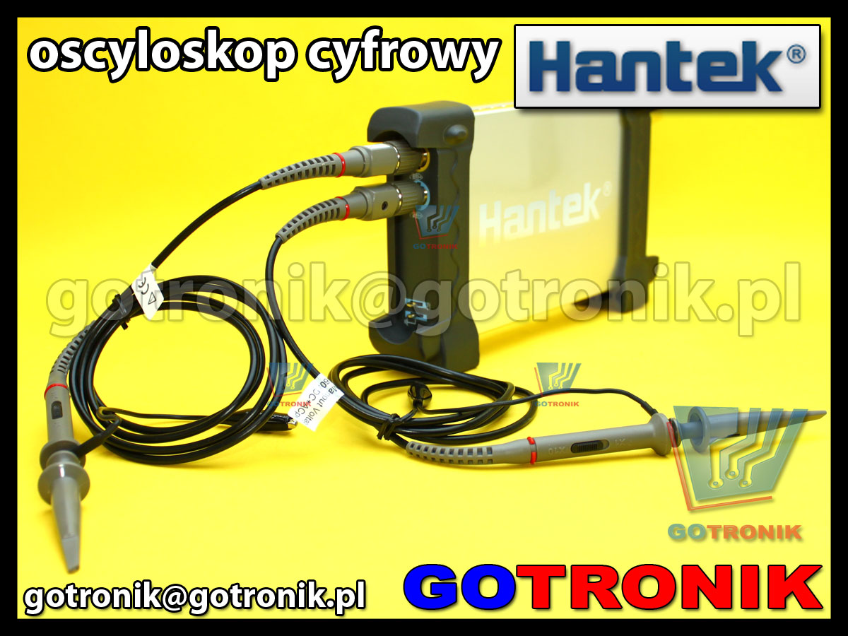 Oscyloskop cyfrowy Hantek6082BE USB PC 2 x 80MHz 250MSa/s