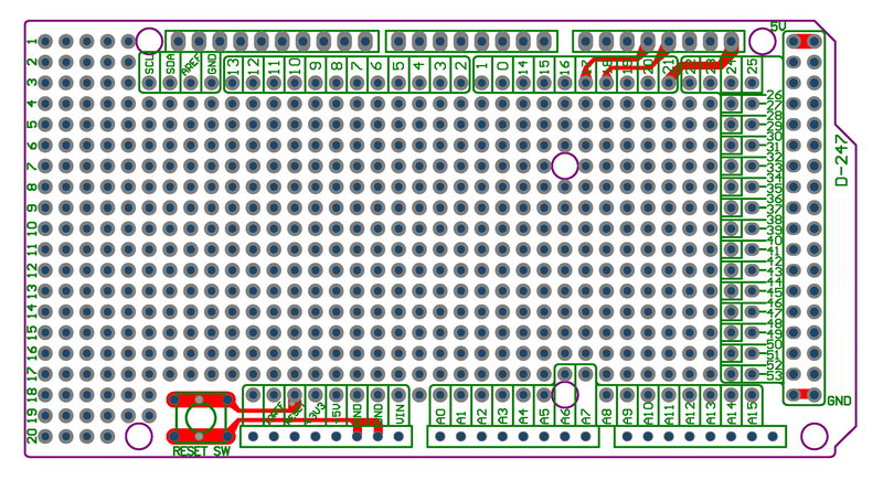 Płytka uniwersalna do Arduino MEGA2560 R3 PA02