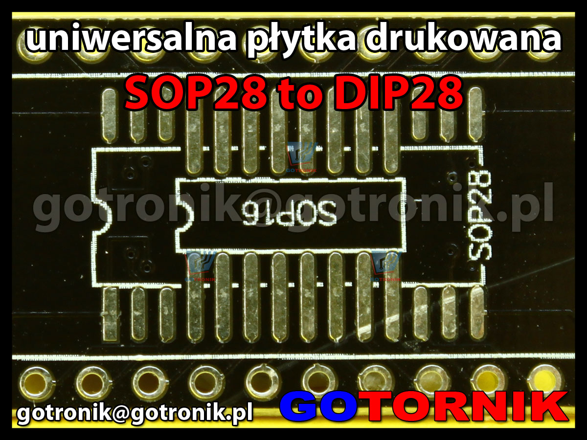 Uniwersalna płytka drukowana pcb do adaptera SOP28 1,27mm SSOP28 0,65mm na DIP28 2,54mm