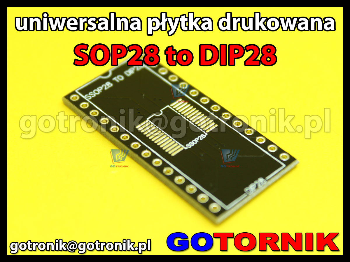 Uniwersalna płytka drukowana pcb do adaptera SOP28 1,27mm SSOP28 0,65mm na DIP28 2,54mm