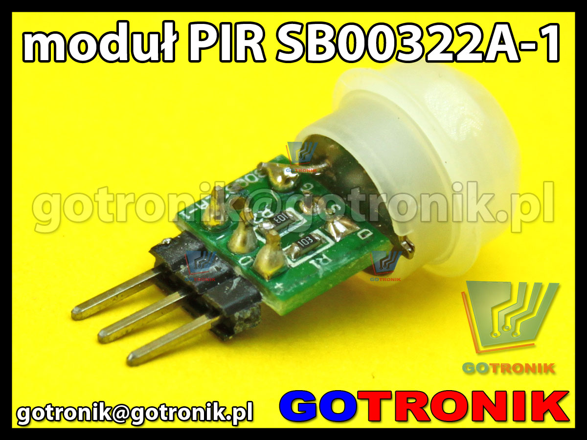 Moduł PIR czujnik detektor ruchu SB00322A-1 miniaturowy